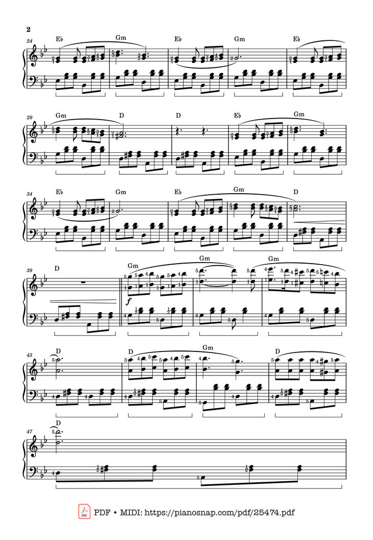 Page 2 of the piano sheet music PDF Piano - Valse pour maman (ou pour un vieux couple polonais) Piano by Alexandra Stréliski