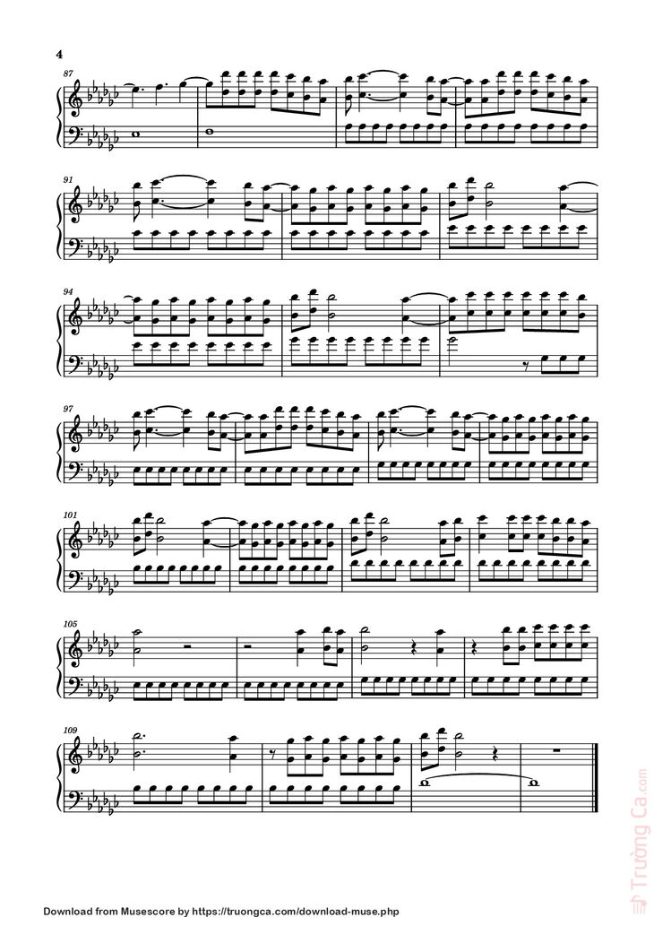 Page 4 of the piano sheet music PDF Piano - Tattoo Piano by Wesley Steenbergen