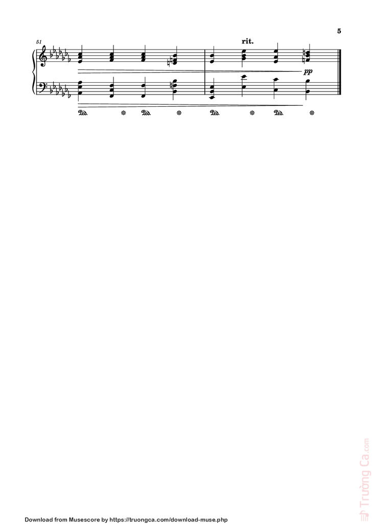 Page 5 of the piano sheet music PDF Piano - Fox Song theme (Alisa theme) Piano by Comp. Vladimir Bulaev