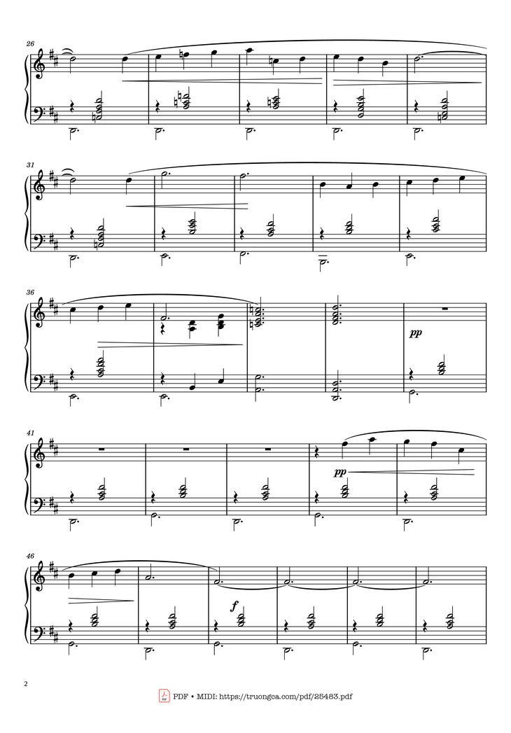 Page 2 of the piano sheet music PDF Piano - Gymnopédie No. 1 by Erik Satie