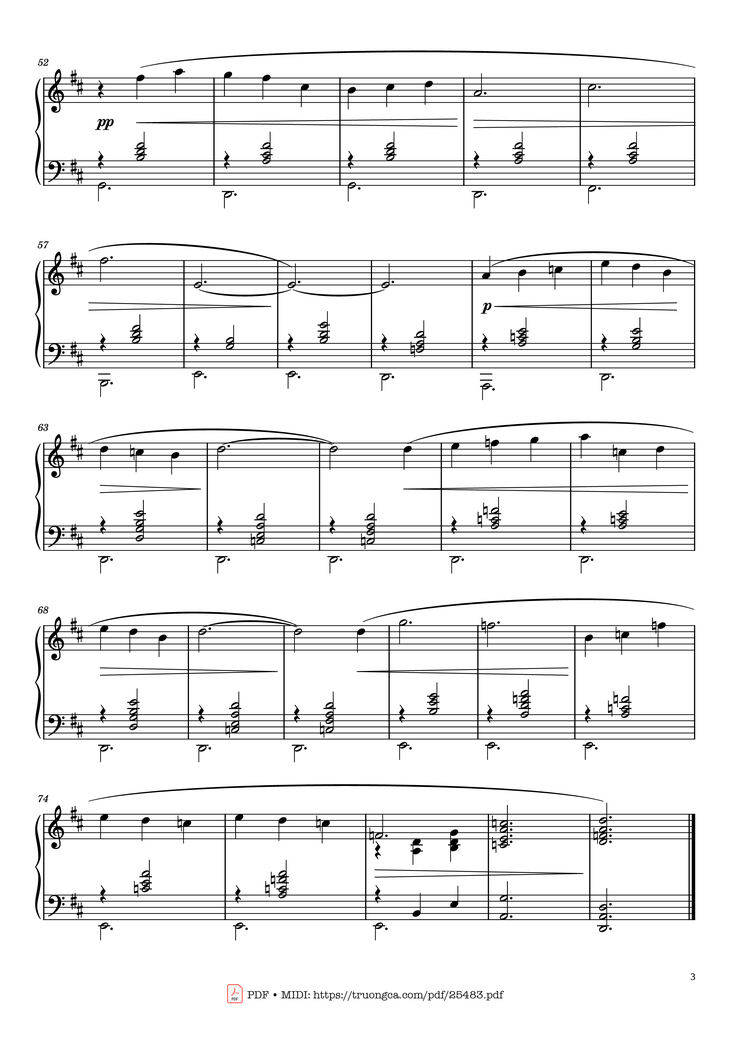 Page 3 of the piano sheet music PDF Piano - Gymnopédie No. 1 by Erik Satie