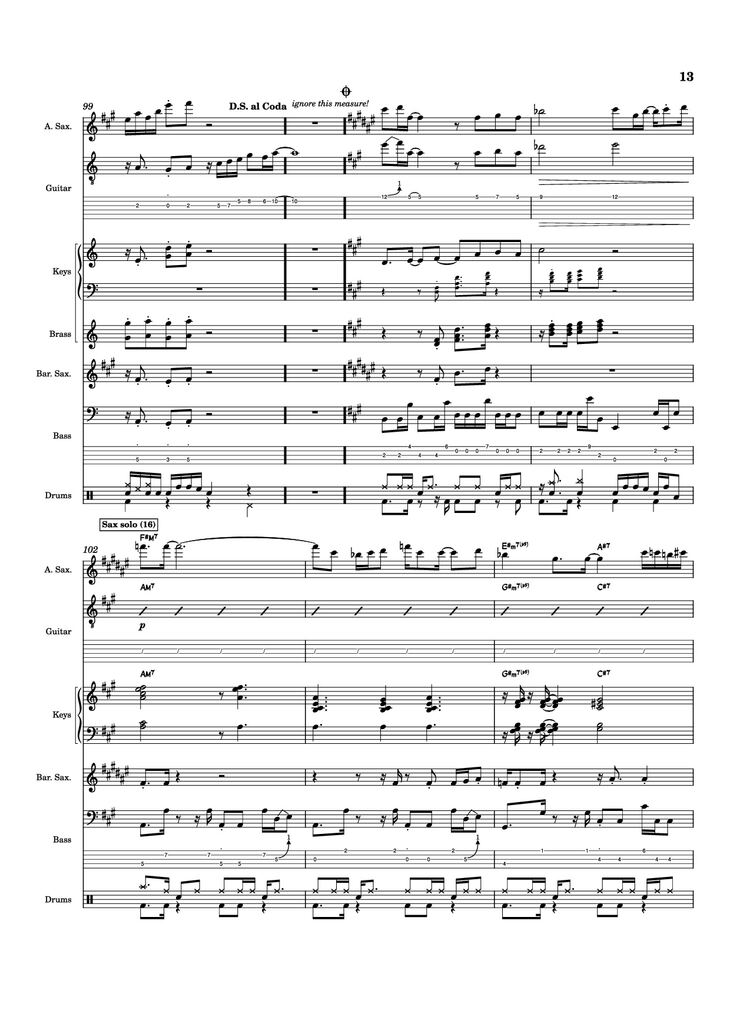 Page 13 of the piano sheet music PDF - Nab That Chap Piano by T-Square