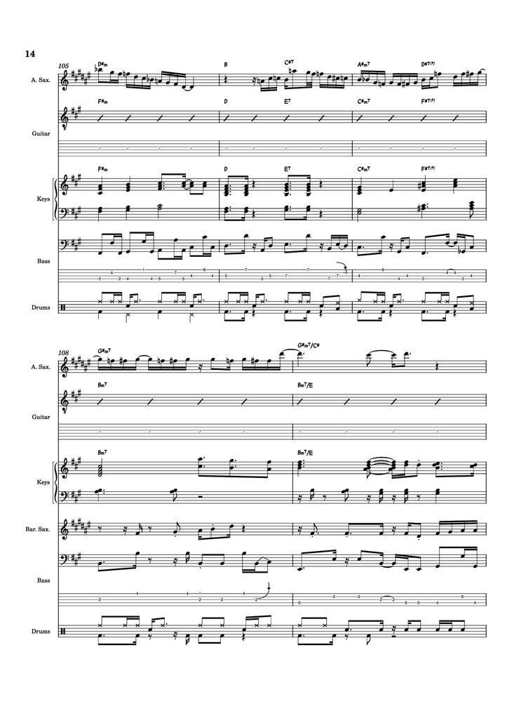 Page 14 of the piano sheet music PDF - Nab That Chap Piano by T-Square