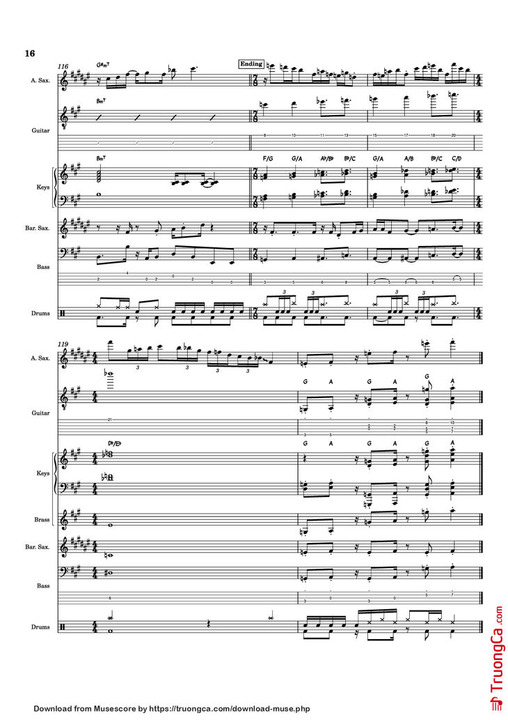 Page 16 of the piano sheet music PDF - Nab That Chap Piano by T-Square