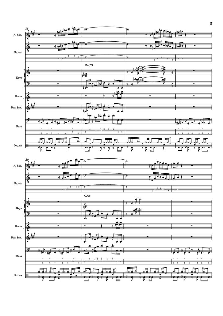 Page 3 of the piano sheet music PDF - Nab That Chap Piano by T-Square