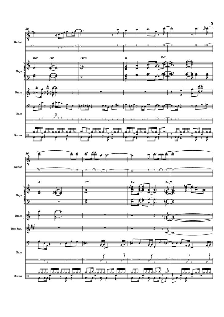 Page 5 of the piano sheet music PDF - Nab That Chap Piano by T-Square