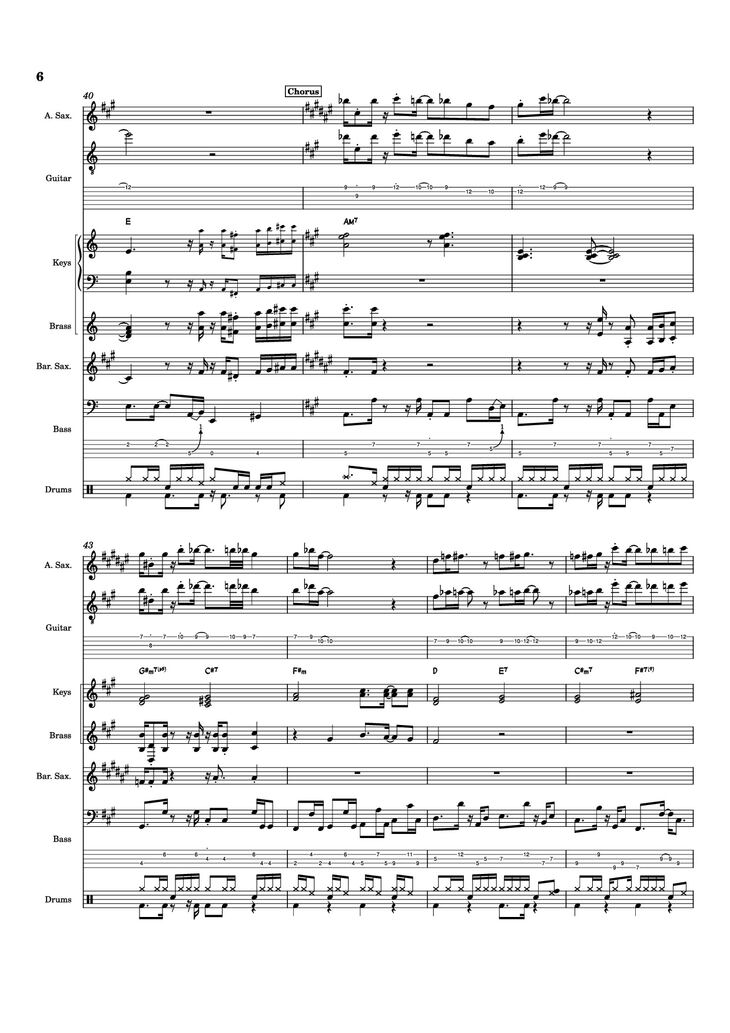 Page 6 of the piano sheet music PDF - Nab That Chap Piano by T-Square