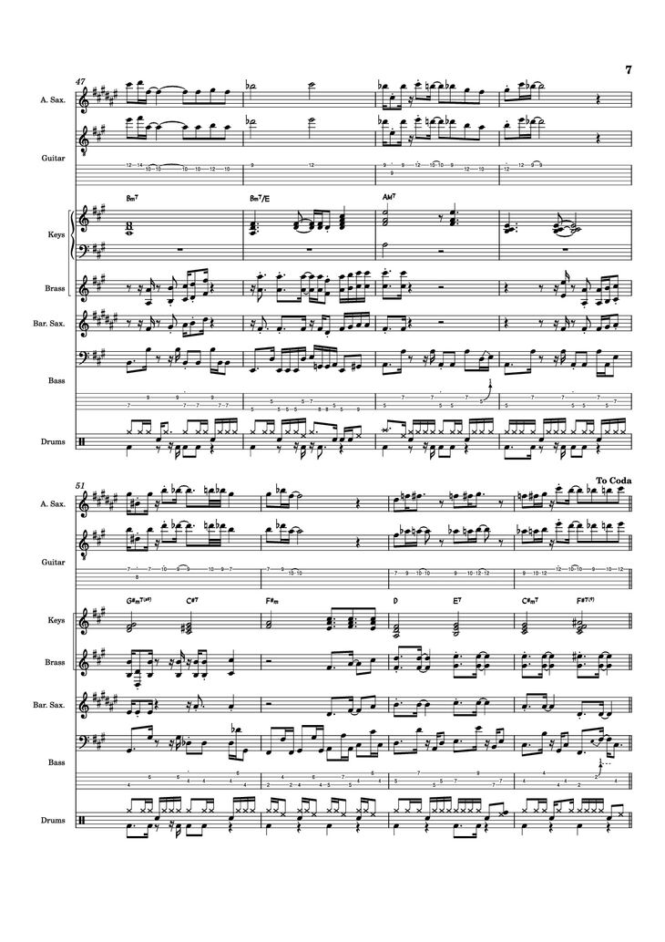 Page 7 of the piano sheet music PDF - Nab That Chap Piano by T-Square