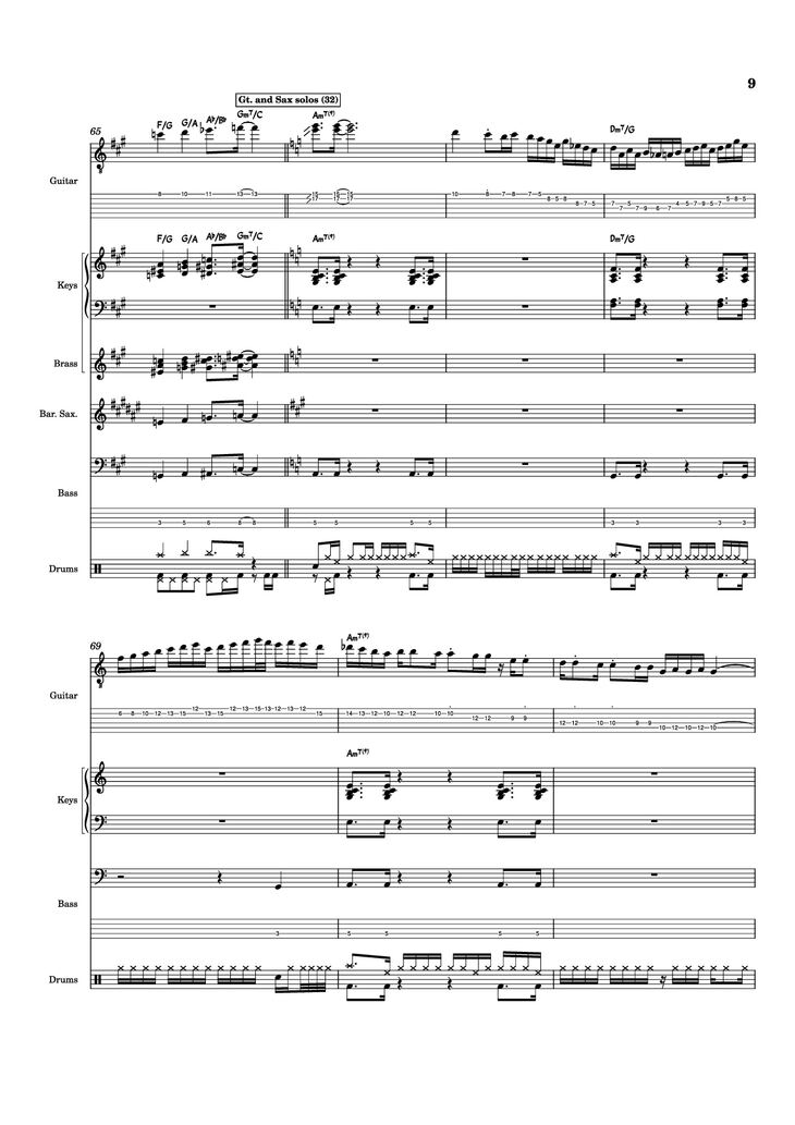 Page 9 of the piano sheet music PDF - Nab That Chap Piano by T-Square