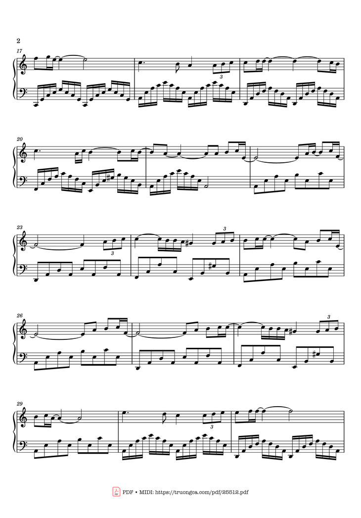 Page 2 of the piano sheet music PDF Piano - Boulevard Piano by Dan Byrd
