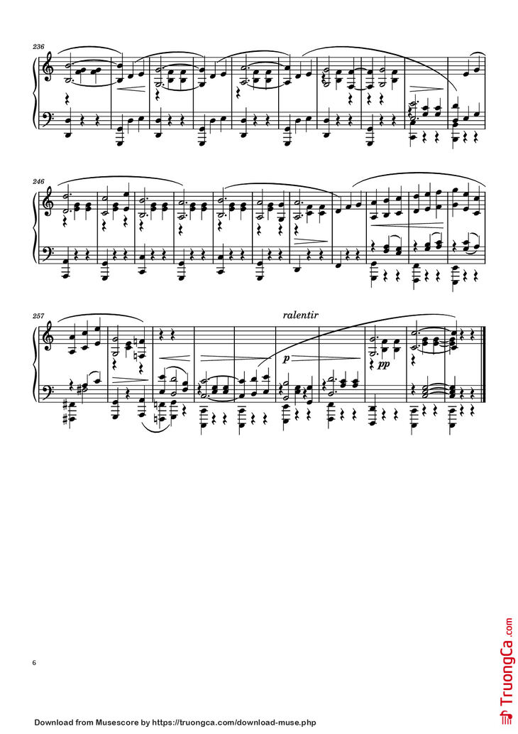 Page 6 of the piano sheet music PDF Piano - Je Te Veux Piano by Erik Satie