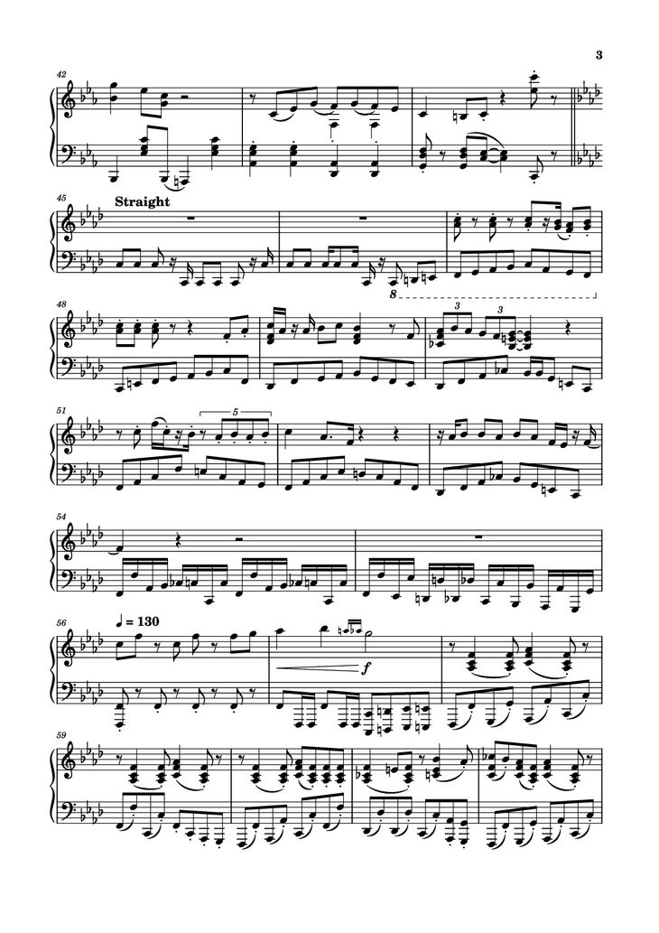 Page 3 of the piano sheet music PDF Piano - Ev