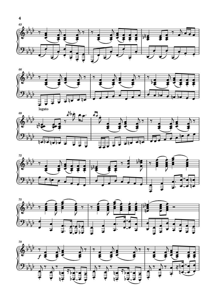 Page 4 of the piano sheet music PDF Piano - Ev