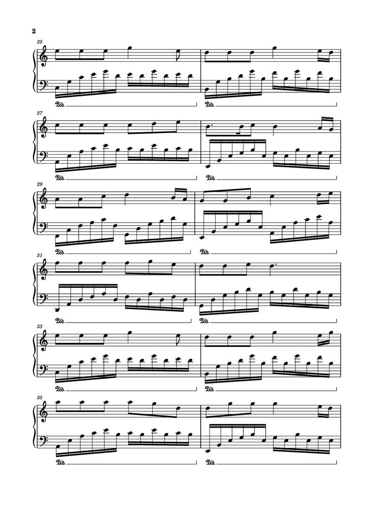 Page 2 of the piano sheet music PDF Piano - Chắc ai đó sẽ về Piano by Sơn Tùng M-TP