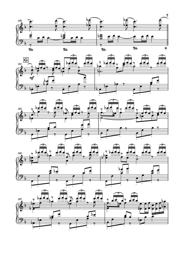 Page 7 of the piano sheet music PDF Piano - Spring Festival Overture Piano by Composed by Huanzhi Li 李焕之