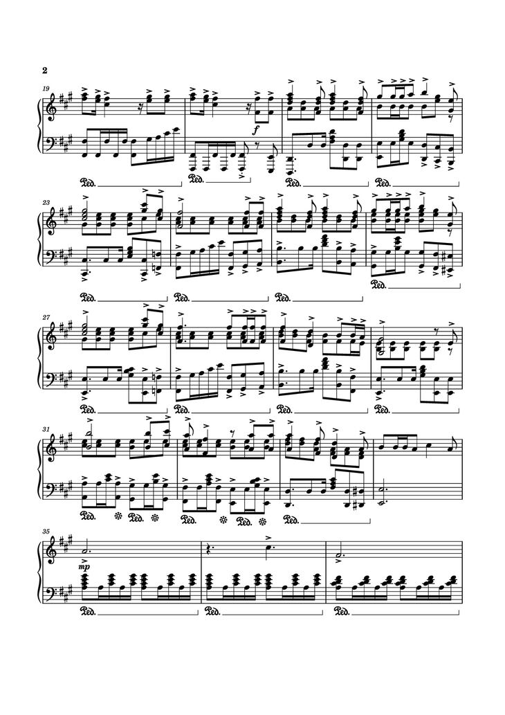 Page 2 of the piano sheet music PDF Piano - Die With A Smile Piano by Bruno Mars, Lady Gaga