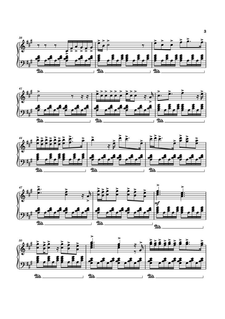 Page 3 of the piano sheet music PDF Piano - Die With A Smile Piano by Bruno Mars, Lady Gaga