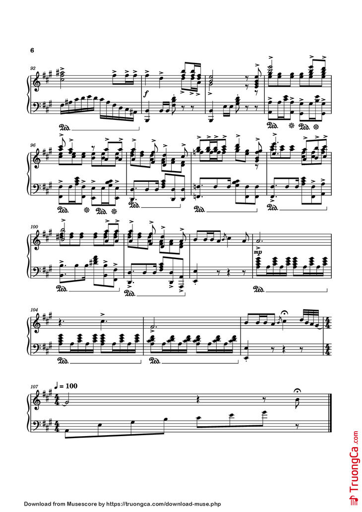 Page 6 of the piano sheet music PDF Piano - Die With A Smile Piano by Bruno Mars, Lady Gaga