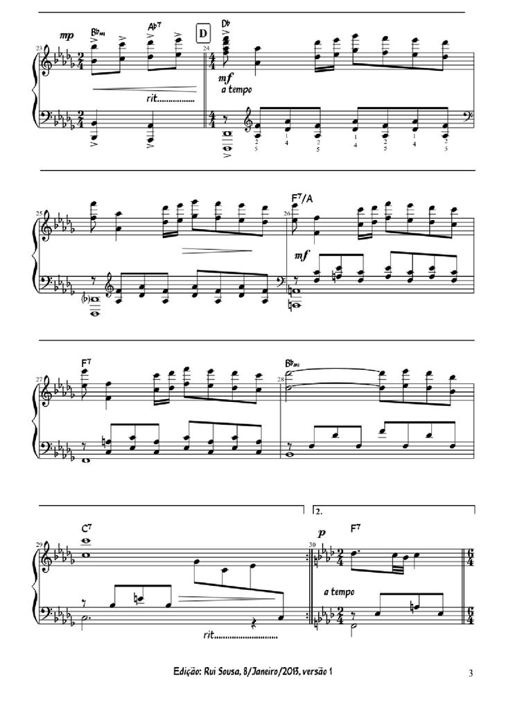 Page 3 of the piano sheet music PDF Piano - A Comme Amour Piano by Paul de Senneville