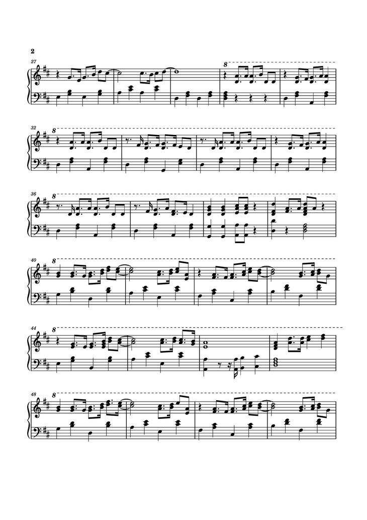 Page 2 of the piano sheet music PDF Piano - Năm Qua Đã Làm Gì Piano by Composer: Bùi Công Nam