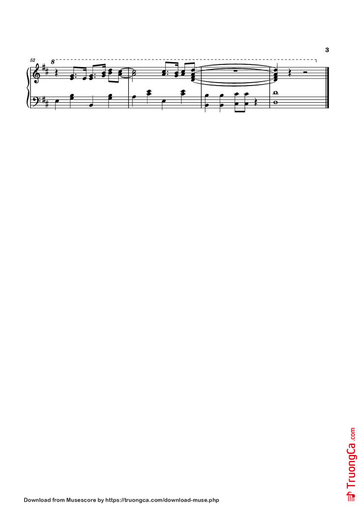 Page 3 of the piano sheet music PDF Piano - Năm Qua Đã Làm Gì Piano by Composer: Bùi Công Nam
