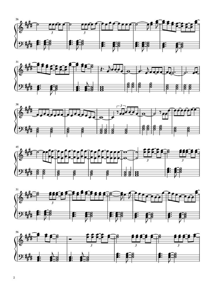 Page 2 of the piano sheet music PDF Piano - Falling Piano by Harry Styles