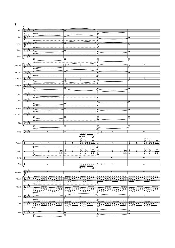 Page 2 of the piano sheet music PDF - Anthem of Hope by Mason J. Asimos
