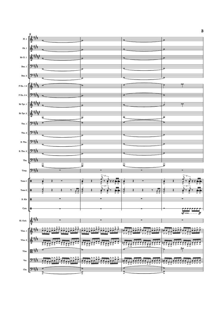Page 3 of the piano sheet music PDF - Anthem of Hope by Mason J. Asimos