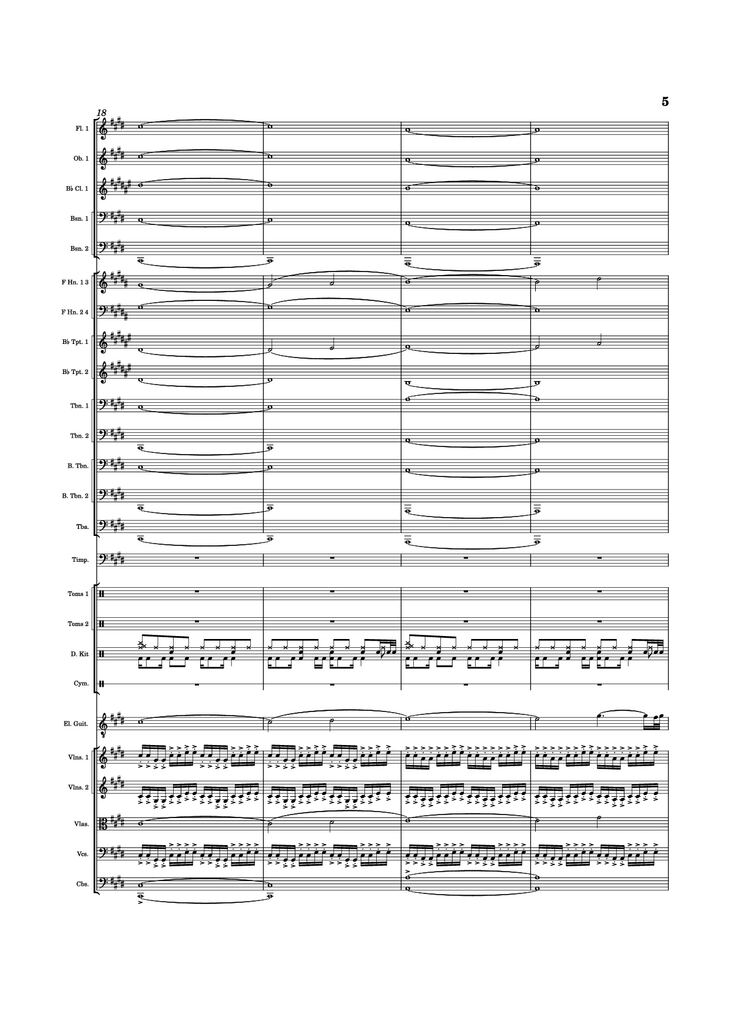 Page 5 of the piano sheet music PDF - Anthem of Hope by Mason J. Asimos