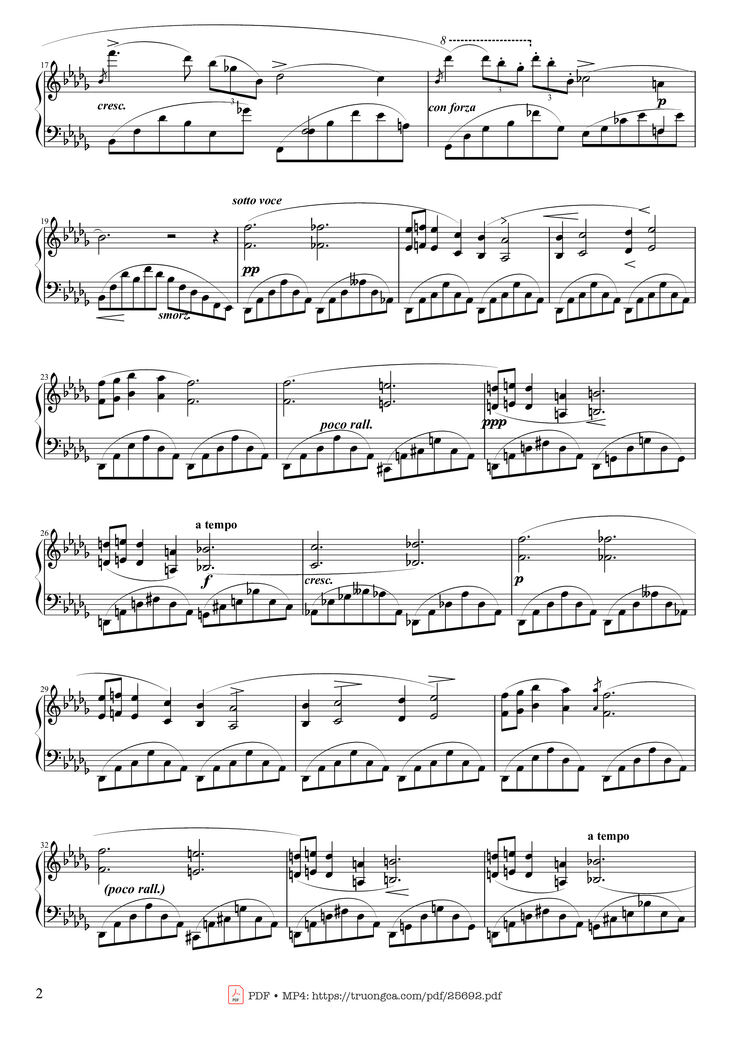 Page 2 of the piano sheet music PDF Piano - Nocturne Op. 9 No. 1 by Chopin