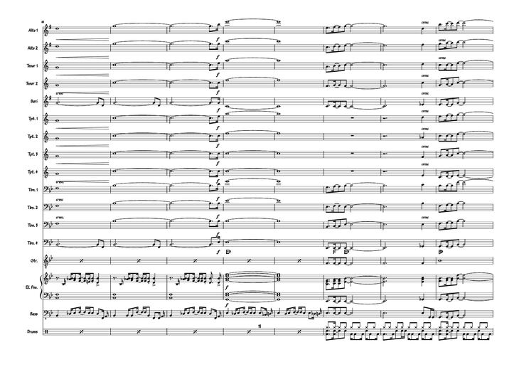 Page 11 of the piano sheet music PDF Piano - Also sprach the MC big band Piano by Composed: R Straus Modified: Doedato Arr for big band : Gav