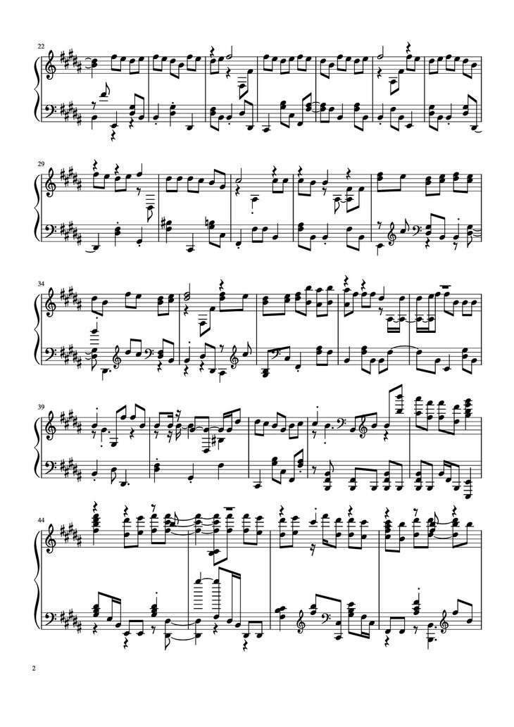 Page 2 of the piano sheet music PDF Piano - Đừng làm trái tim anh đau Piano by Bởi: Sơn Tùng M-PT