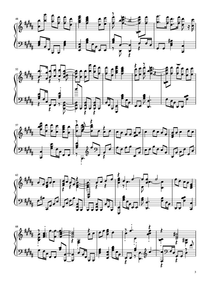 Page 3 of the piano sheet music PDF Piano - Đừng làm trái tim anh đau Piano by Bởi: Sơn Tùng M-PT