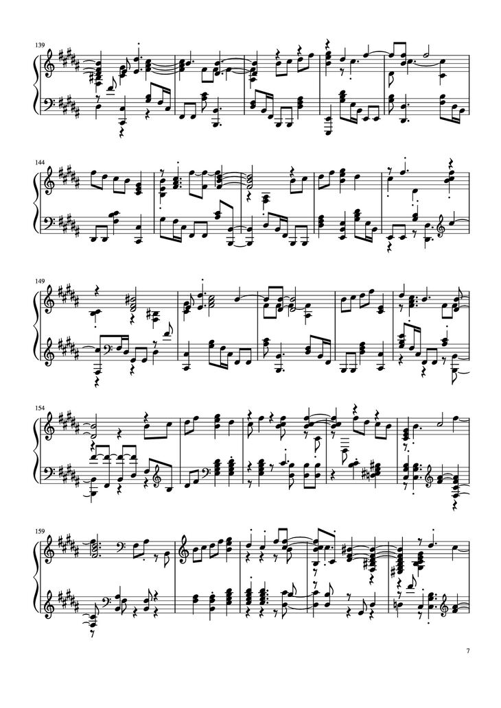Page 7 of the piano sheet music PDF Piano - Đừng làm trái tim anh đau Piano by Bởi: Sơn Tùng M-PT