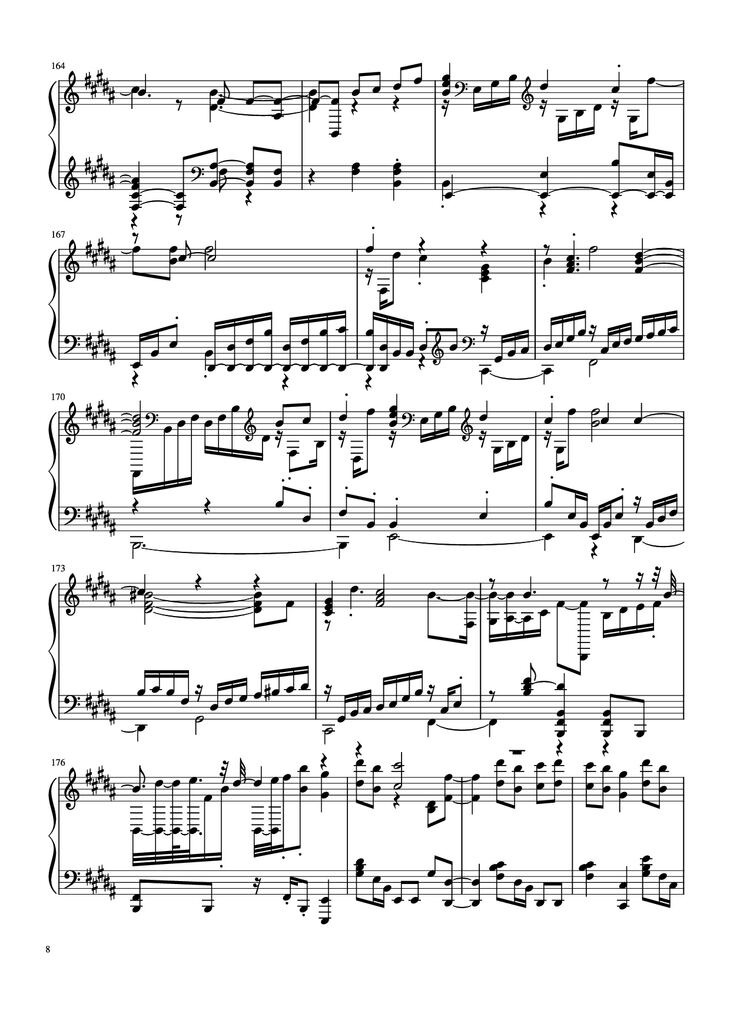 Page 8 of the piano sheet music PDF Piano - Đừng làm trái tim anh đau Piano by Bởi: Sơn Tùng M-PT