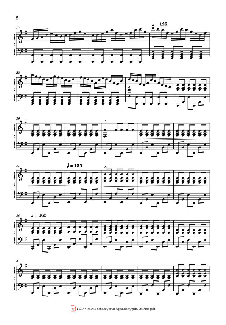 Page 2 of the piano sheet music PDF Piano - Can You Hear The Music Piano Easy by Oppenheimer