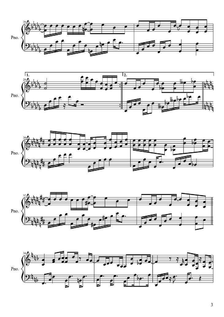 Page 3 of the piano sheet music PDF Piano - Nothing Gonna Change My Love For You Piano by George Benson
