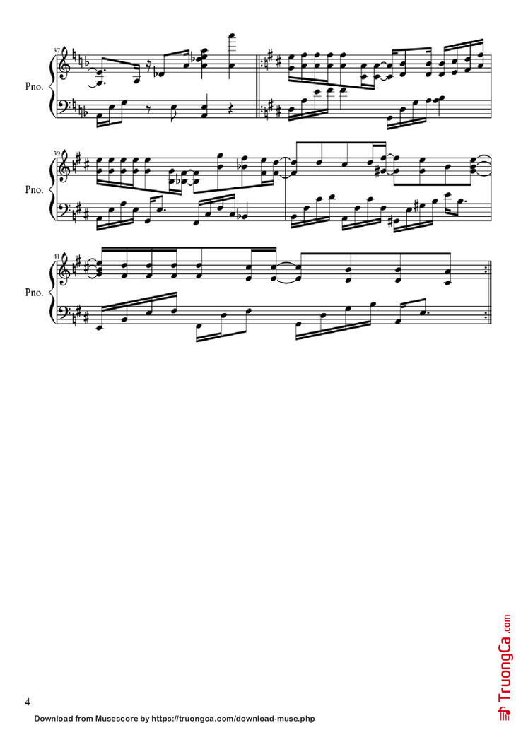 Page 4 of the piano sheet music PDF Piano - Nothing Gonna Change My Love For You Piano by George Benson