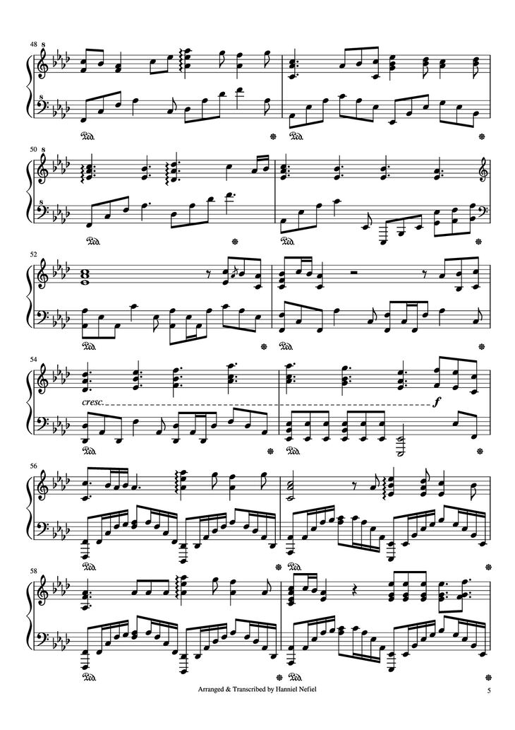 Page 5 of the piano sheet music PDF Piano - Perfect Piano by Ed Sheeran