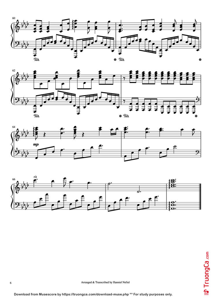 Page 6 of the piano sheet music PDF Piano - Perfect Piano by Ed Sheeran
