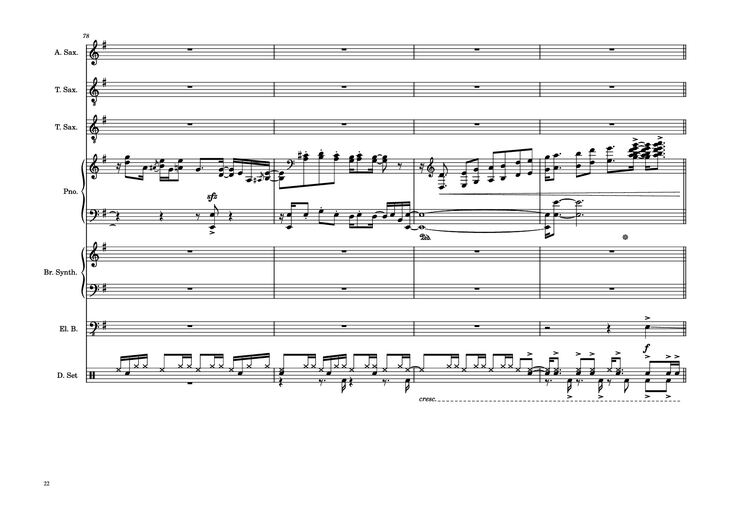 Page 22 of the piano sheet music PDF Piano Guitar Tab - 176th Street Piano by Transcribed by