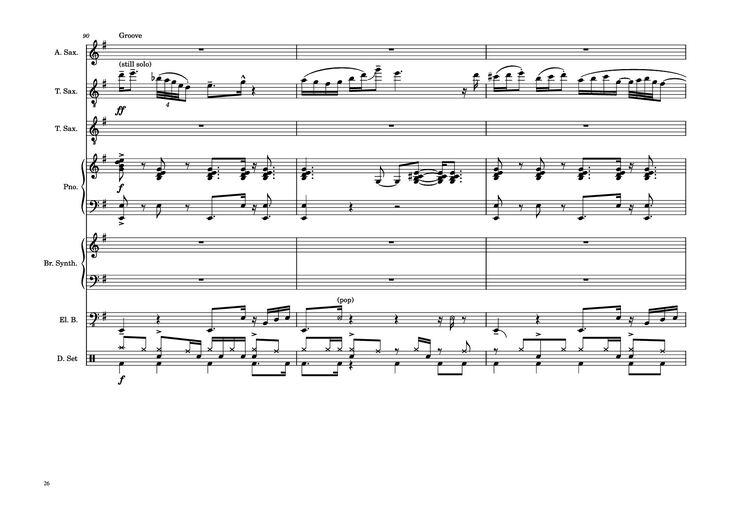 Page 26 of the piano sheet music PDF Piano Guitar Tab - 176th Street Piano by Transcribed by
