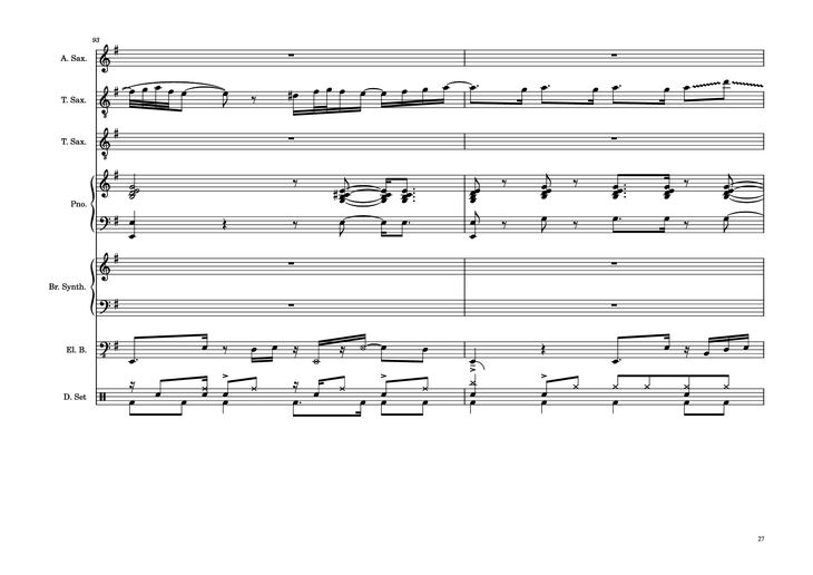 Page 27 of the piano sheet music PDF Piano Guitar Tab - 176th Street Piano by Transcribed by