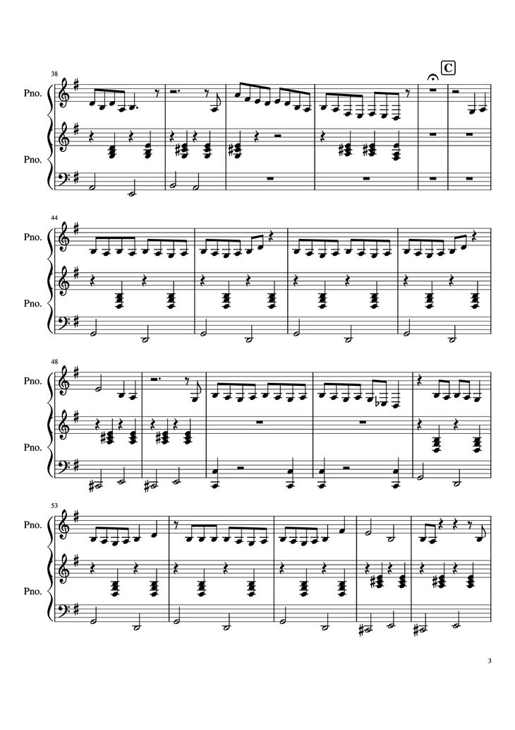 Page 3 of the piano sheet music PDF Piano - Never Ever Getting Rid of Me Piano by Undefined