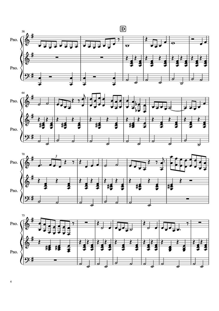 Page 4 of the piano sheet music PDF Piano - Never Ever Getting Rid of Me Piano by Undefined