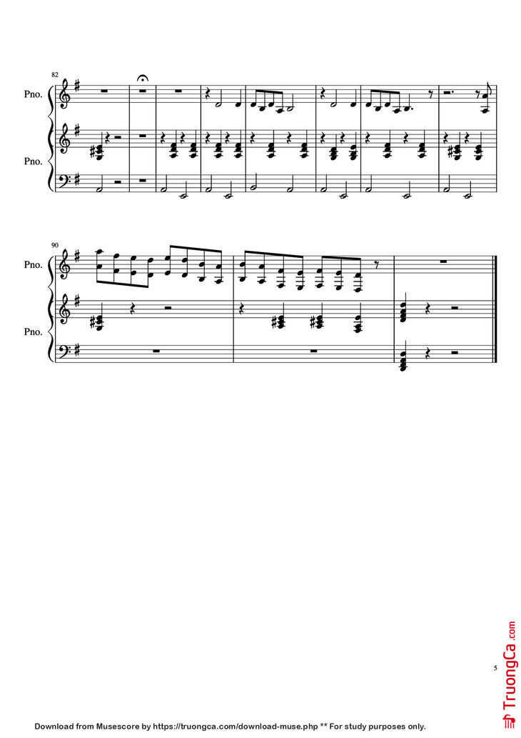 Page 5 of the piano sheet music PDF Piano - Never Ever Getting Rid of Me Piano by Undefined