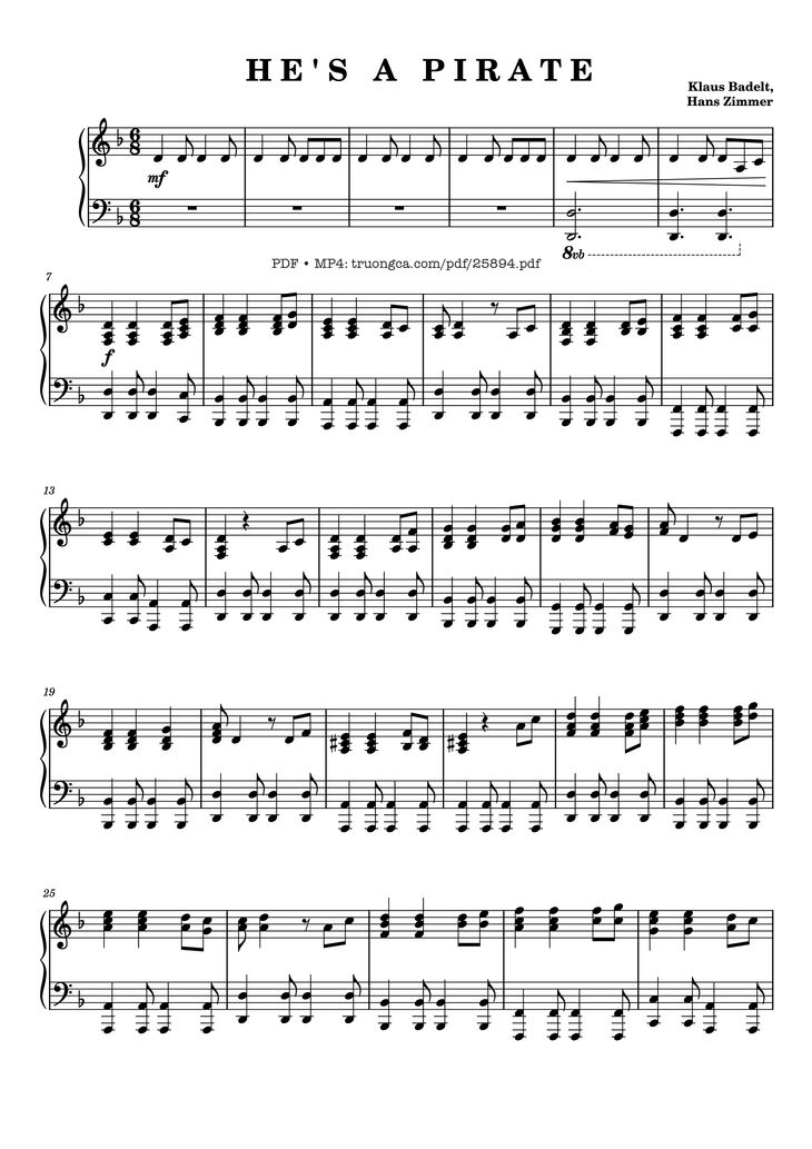 Page 1 of the piano sheet music PDF Piano - He