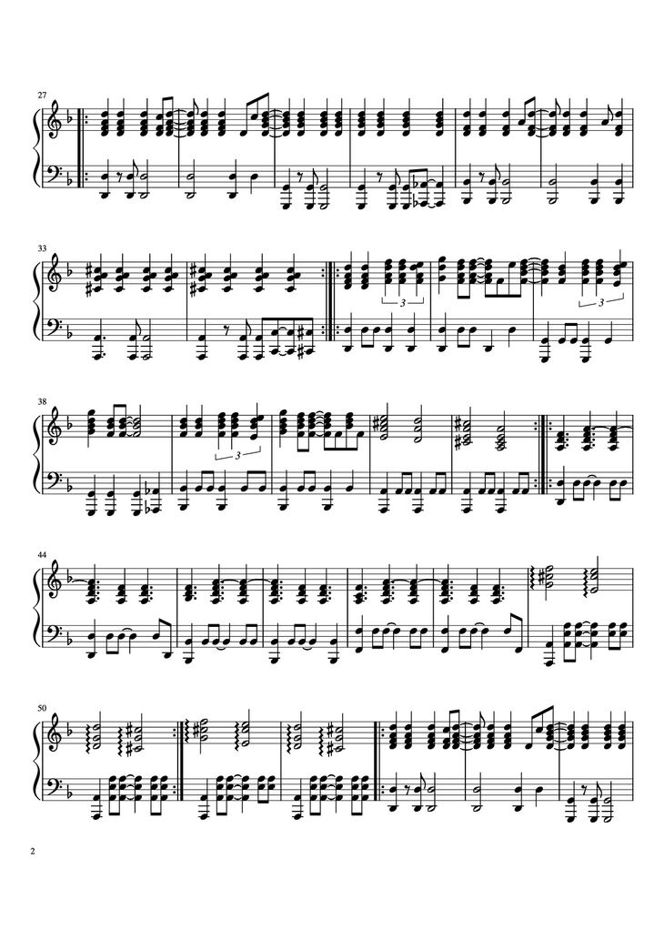 Page 2 of the piano sheet music PDF Piano - Back to Black Piano by Amy Winehouse