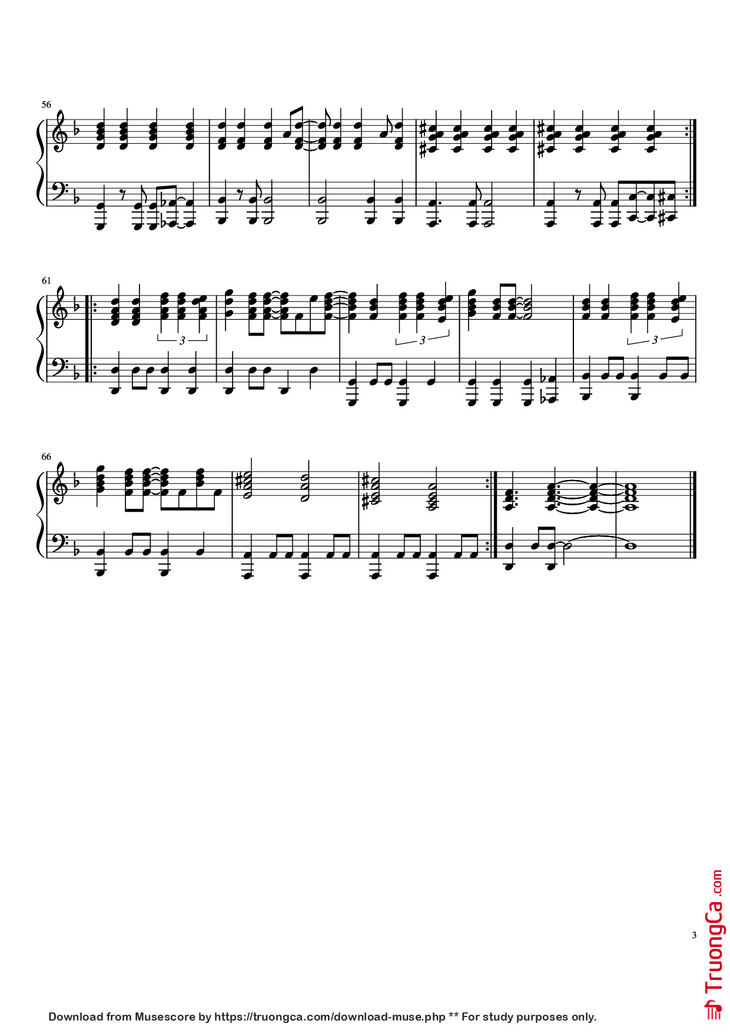 Page 3 of the piano sheet music PDF Piano - Back to Black Piano by Amy Winehouse