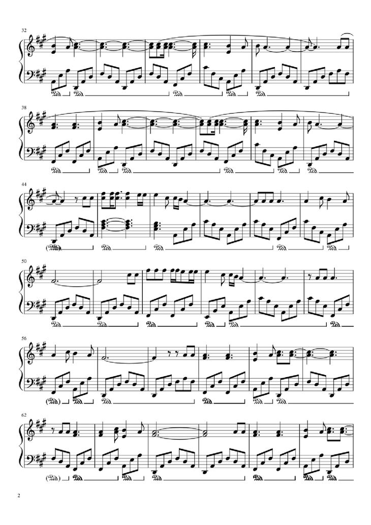 Page 2 of the piano sheet music PDF Piano - The Night We Met Piano by Lord Huron